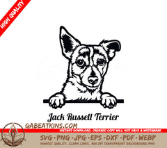 Jack Russell Terrier Peeking SVG SVG