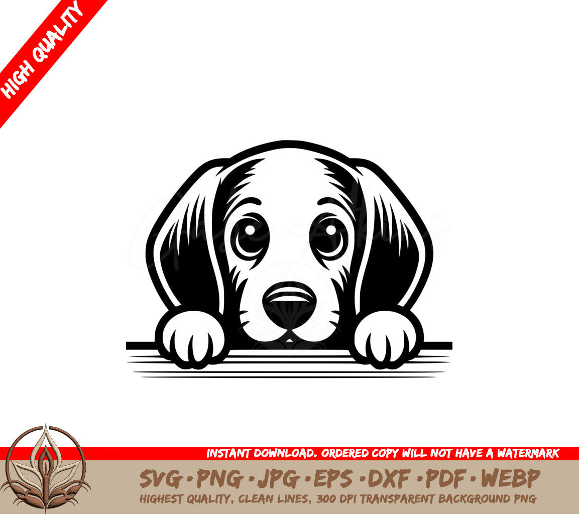 Peeking Coonhound SVG Digital Product