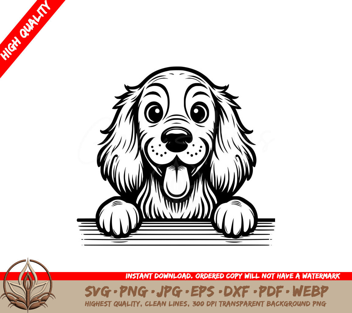 Peeking Irish Setter SVG - Digital Product in Multiple Formats