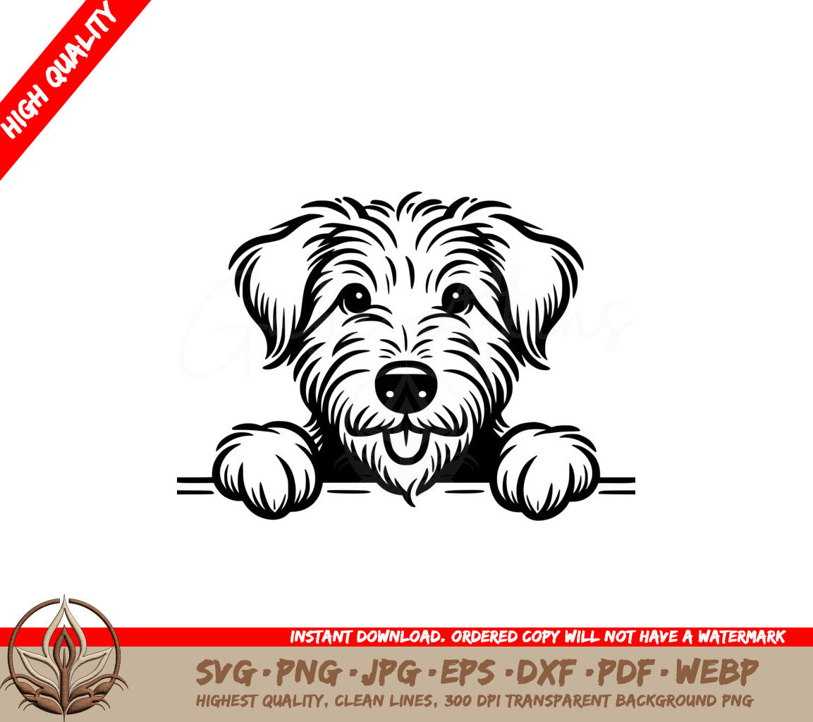 Peeking Irish Wolfhound SVG - Digital Product in Various Formats