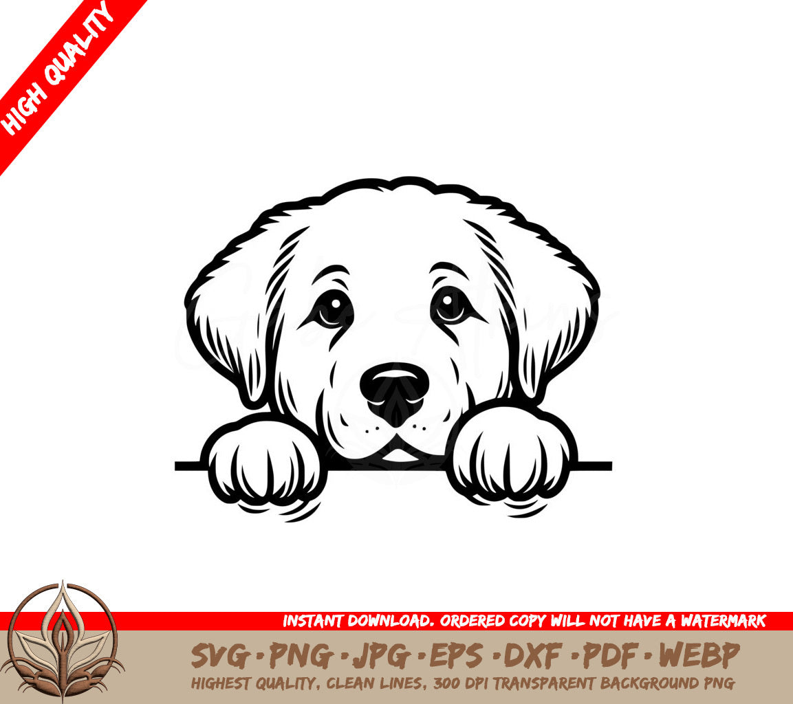 Peeking Kuvasz SVG Digital Product