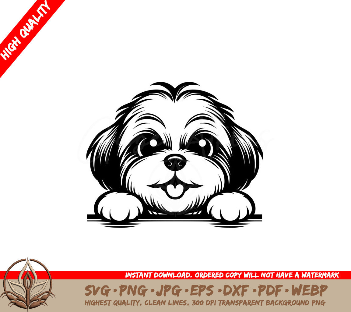 Peeking Maltese SVG - Digital File in Multiple Formats