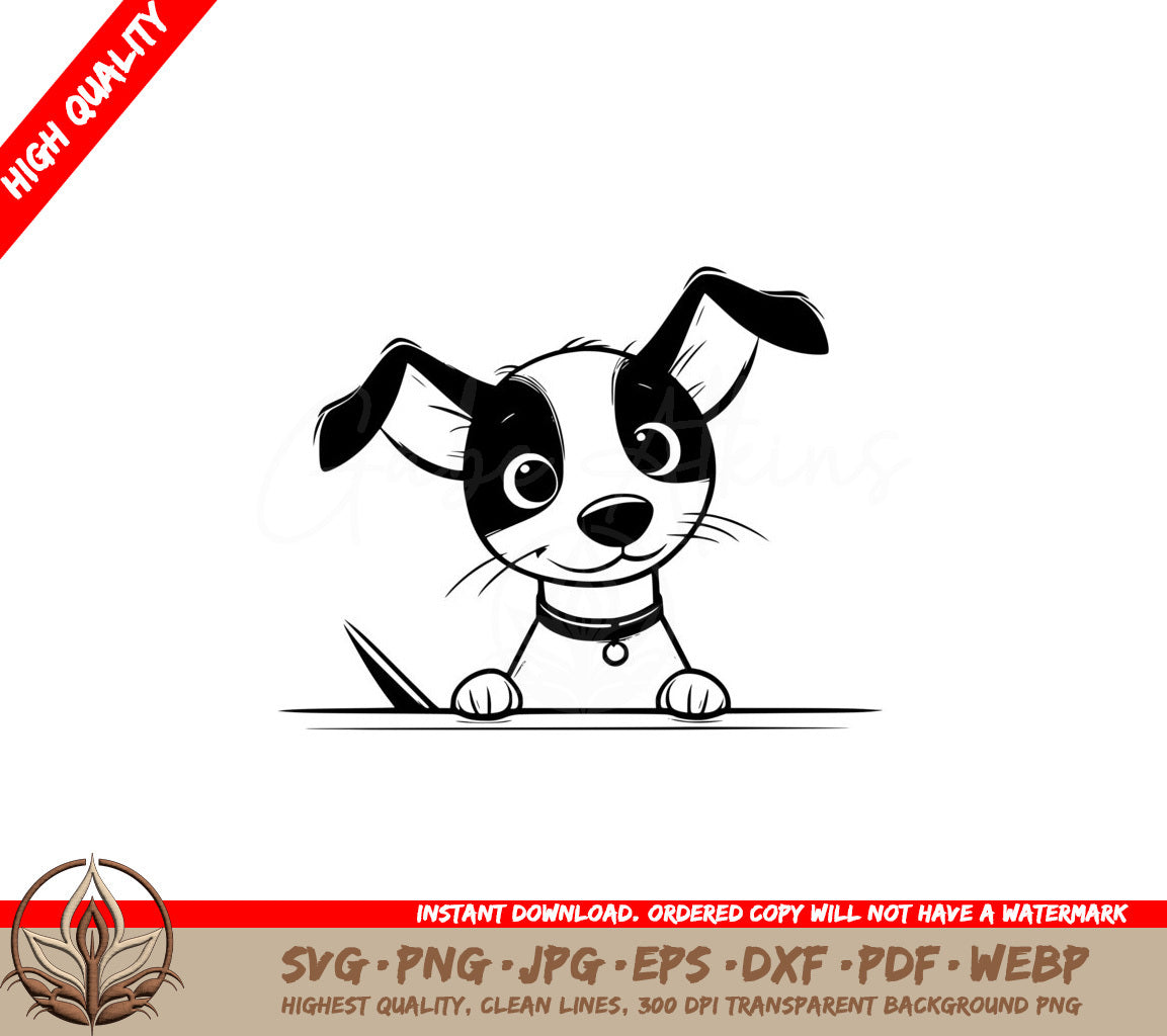 Peeking Rat Terrier SVG - Digital file in multiple formats