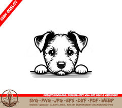 Peeking Russell Terrier SVG