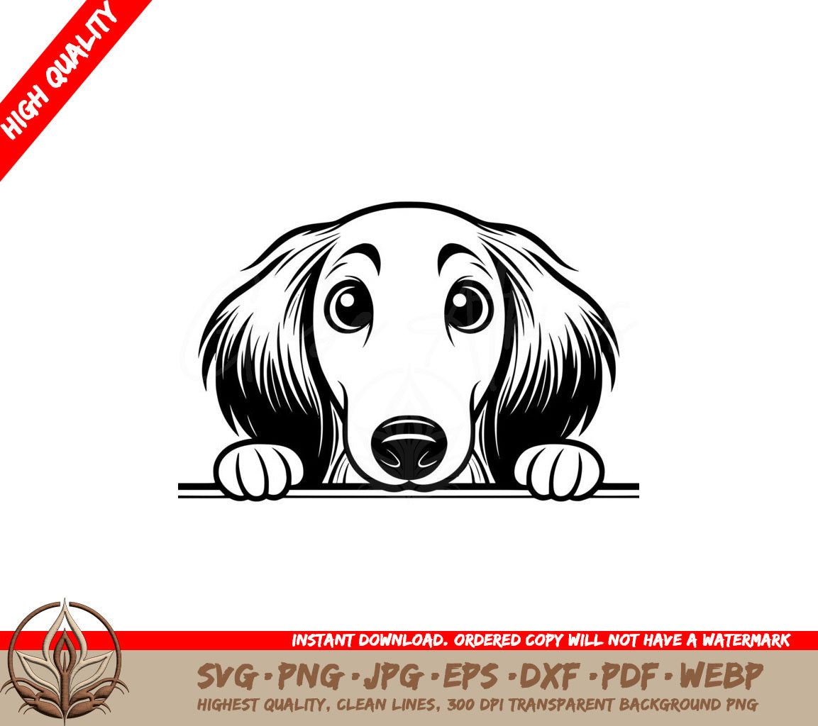 Peeking Saluki SVG - Digital Product in Multiple Formats