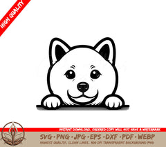 Peeking Shiba Inu Digital Product SVG