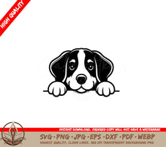 Peeking Swissy Pooch SVG