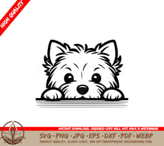 Peeking Westie SVG File