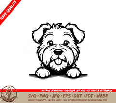 Peeking Wheaten Terrier SVG - Digital Product with Multiple File Formats