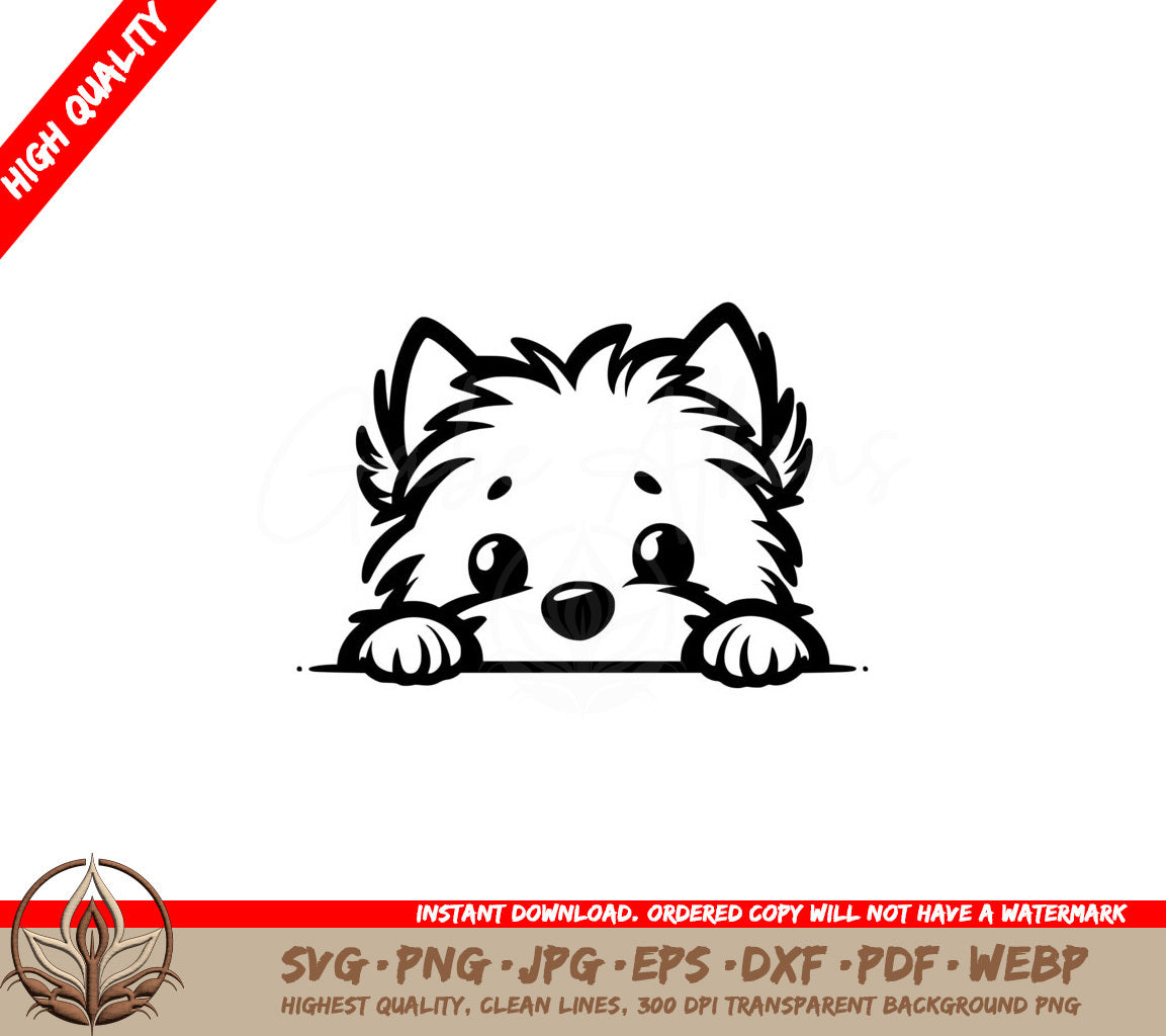 Peeky Westie Surprise SVG 
