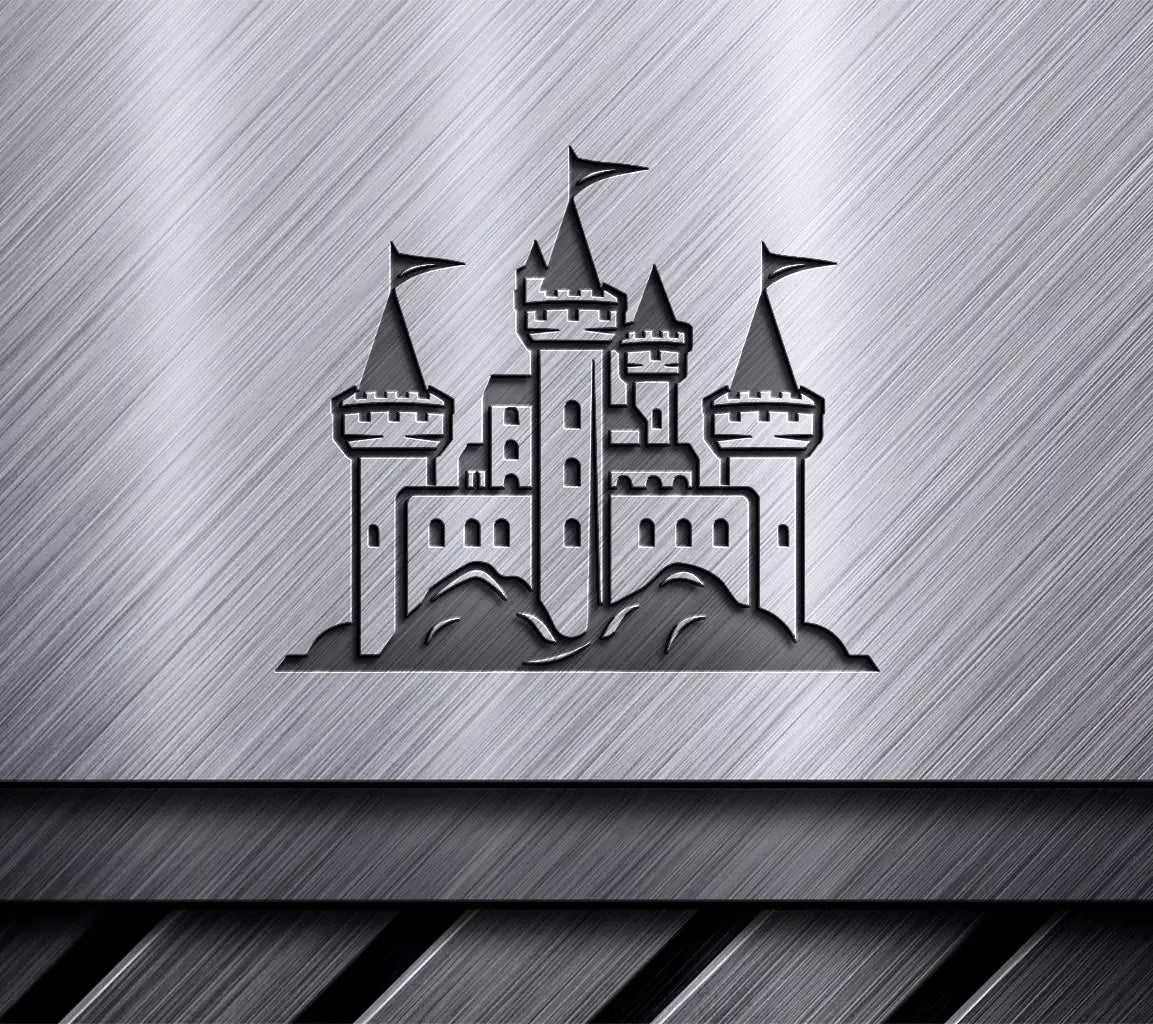  Castle with Flags SVG - Mini Truck Emblem Design SVG