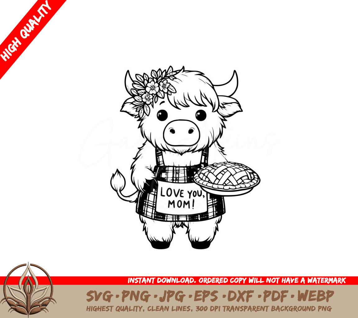 Picnic Pie Cow SVG Cut File Download 
