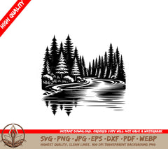 Pine Reflections Stream SVG