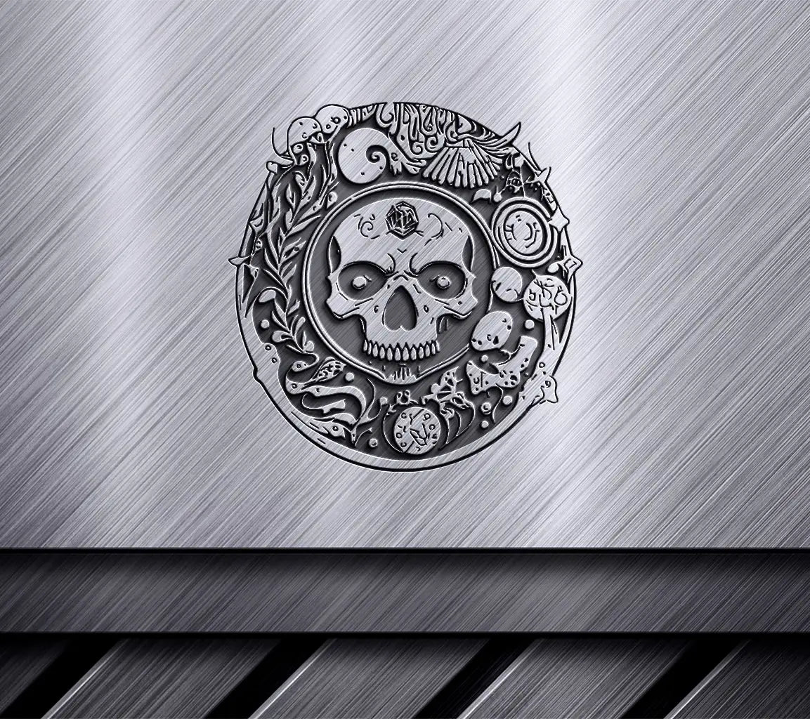 Pirate Skull Coin SVG -  Circle Design SVG