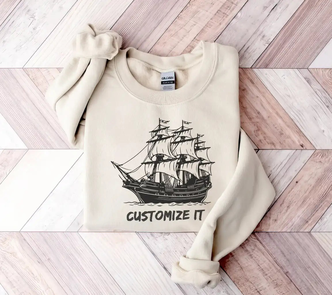  Pirate Ship SVG - Silhouette Design SVG