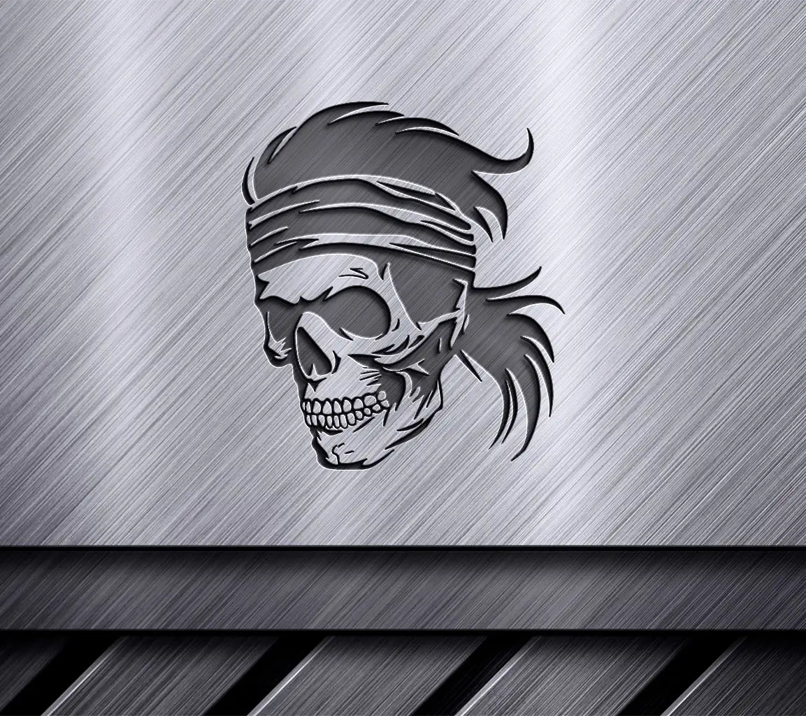 Pirate Skull SVG  Headband Illustration SVG