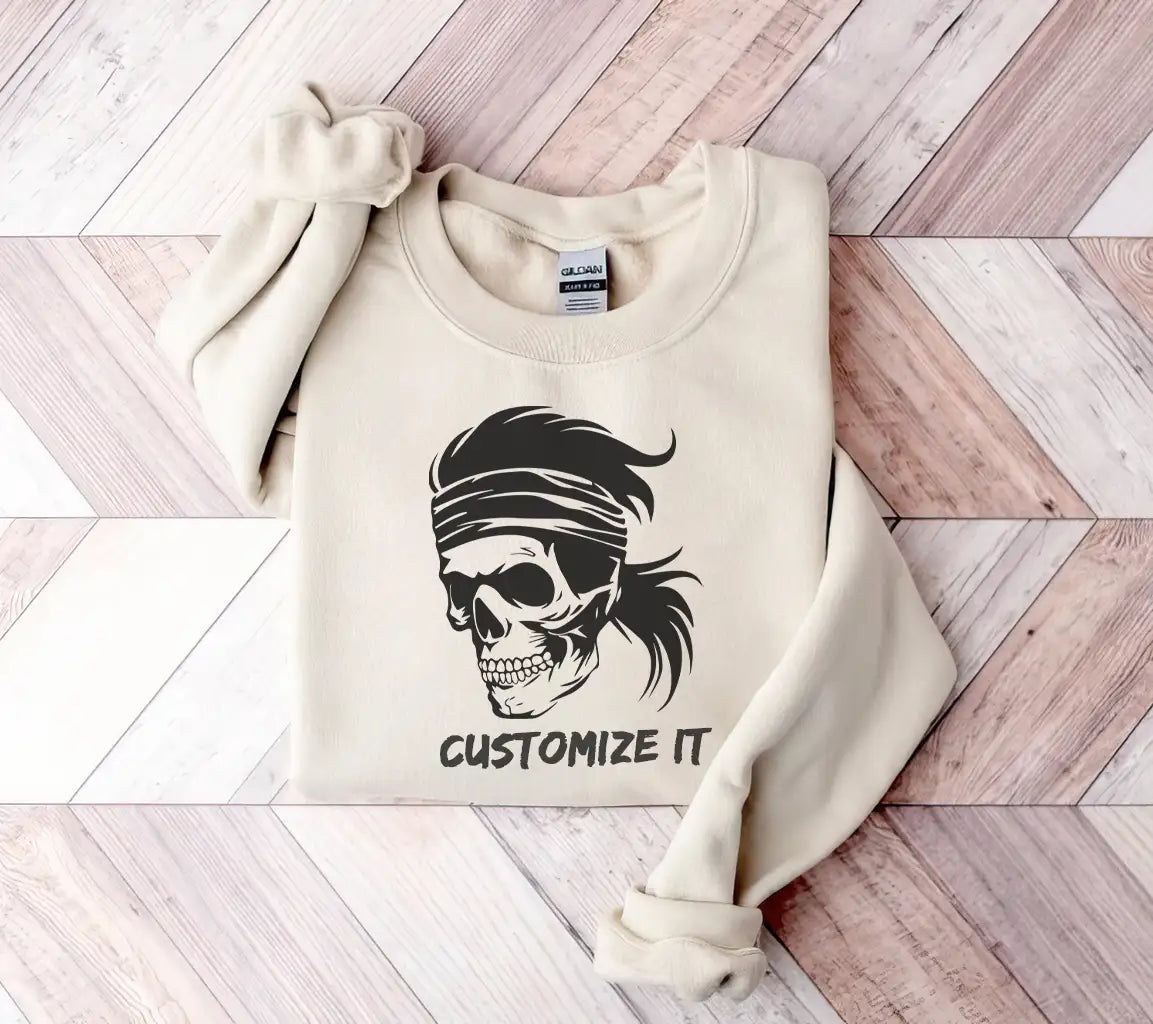 Pirate Skull SVG  Headband Illustration SVG