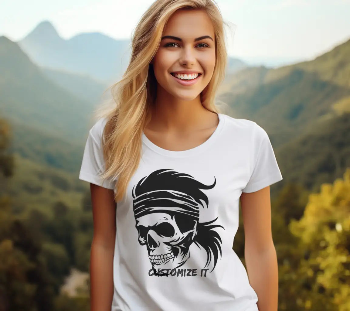 Pirate Skull SVG  Headband Illustration SVG