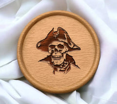 Pirate Skull SVG -  Drawing with Hat SVG