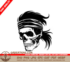 Pirate Skull SVG  Headband Illustration SVG