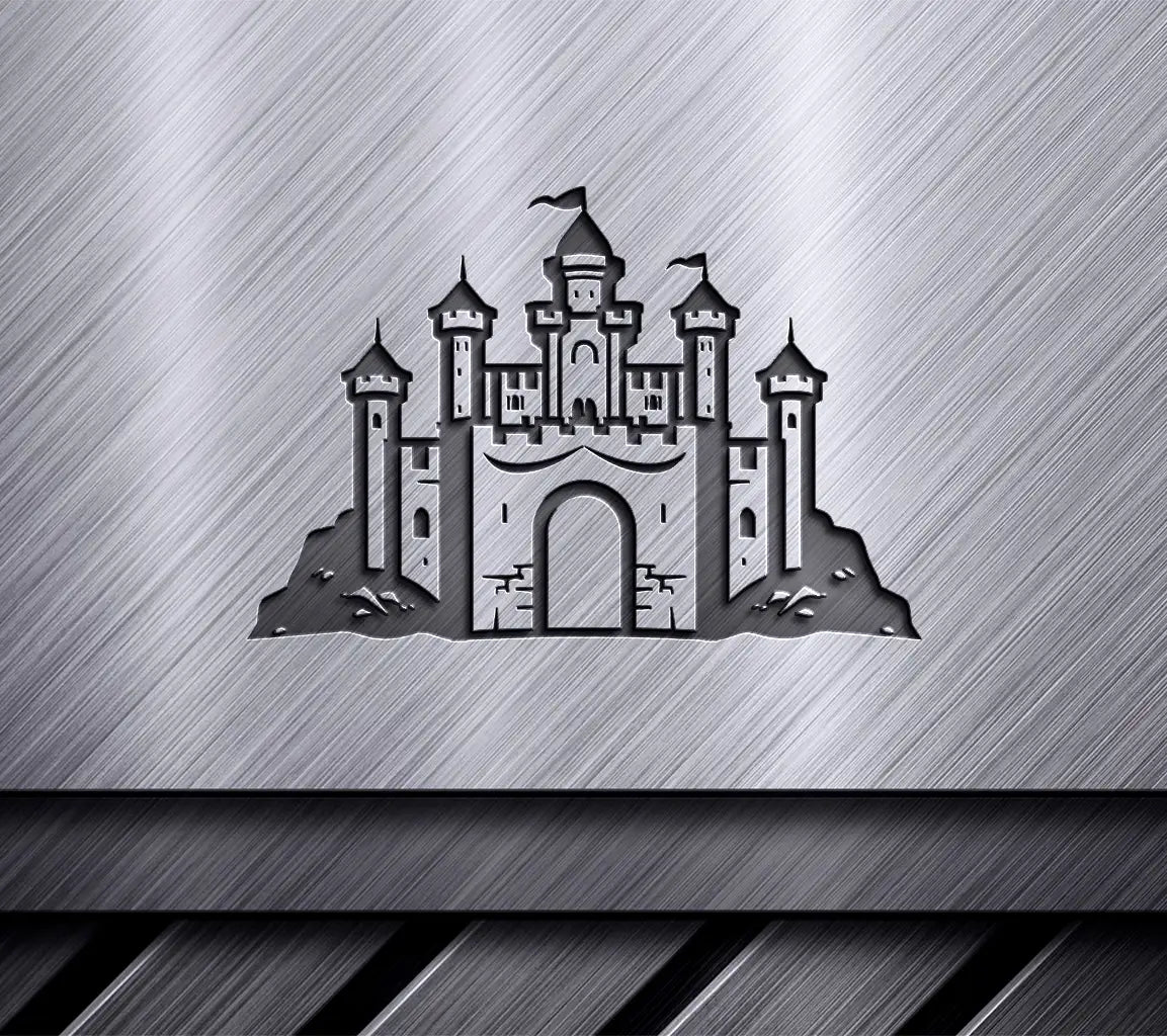  Castle with Flag SVG - Tiny Titan Mini Truck Vector Icon SVG