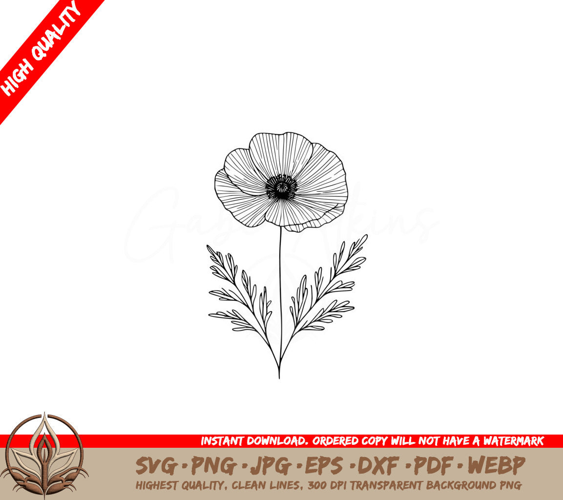 Poppy Grace Digital Design SVG 
