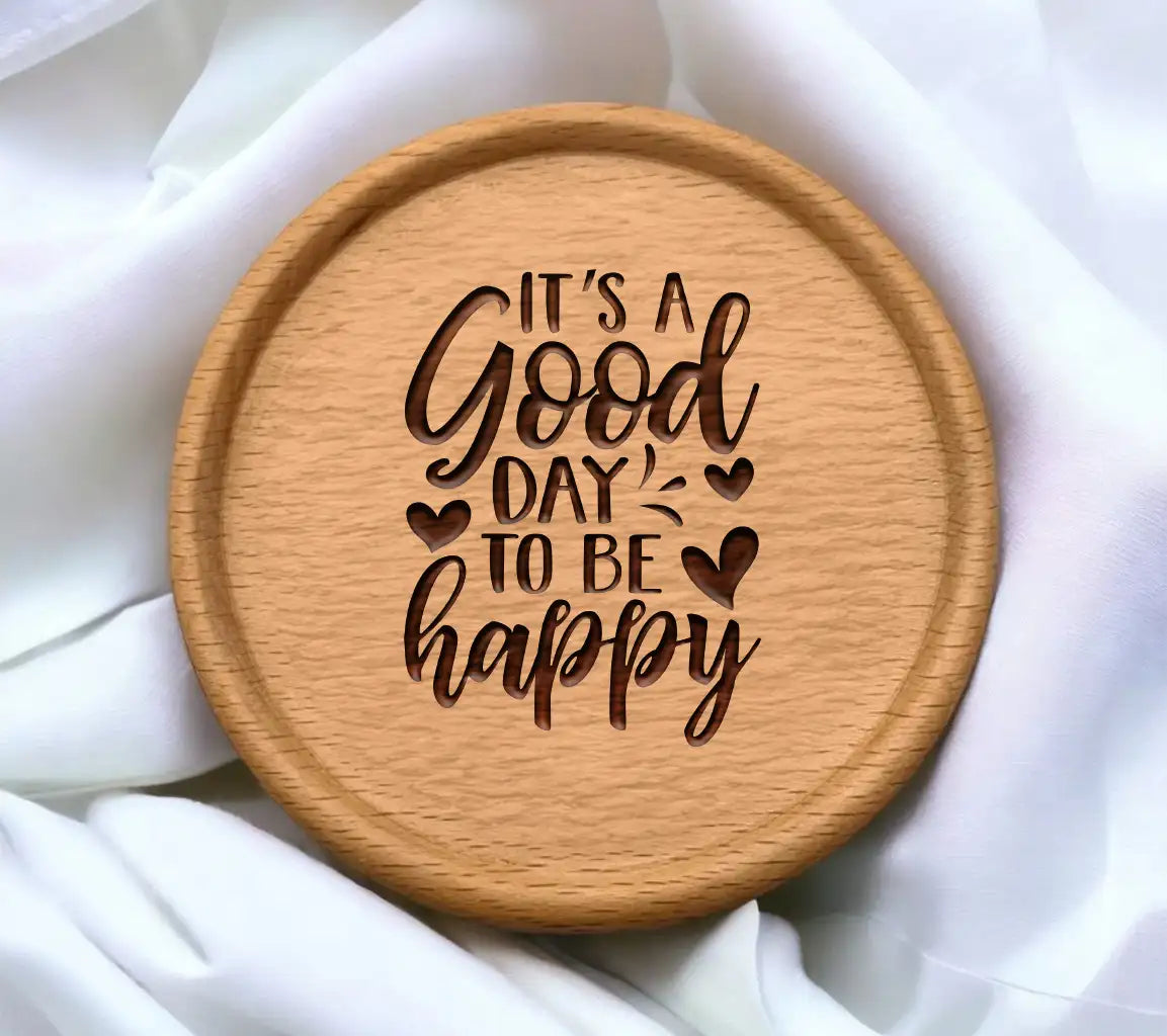 Its a Good Day to Be Happy SVG - Positive Quote with Hearts SVG