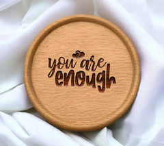 You Are Enough SVG with Heart - Positive Quote Design SVG