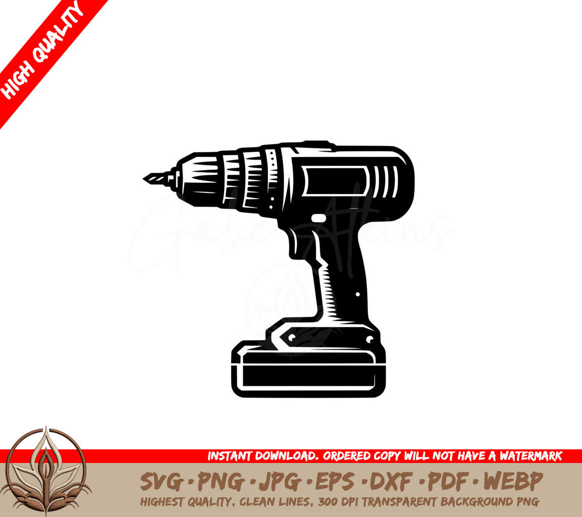 Power Grip Drill SVG Cut File Download 
