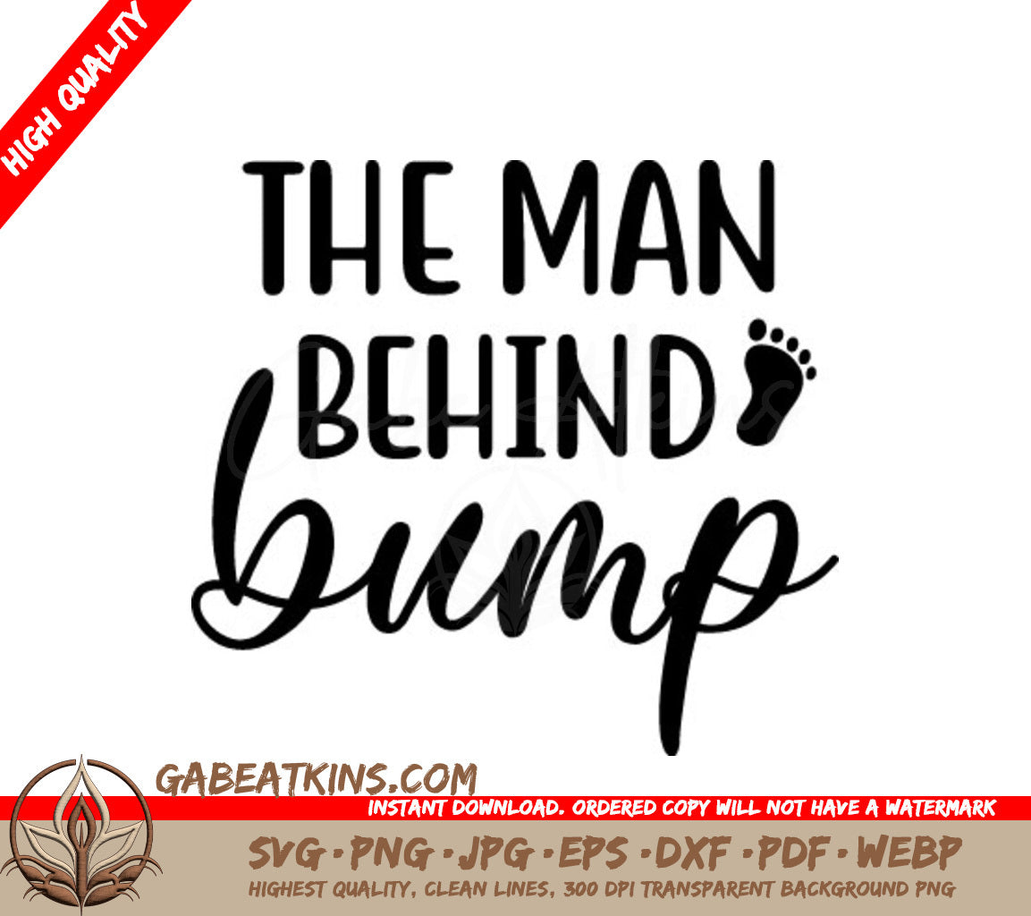 The Man Behind The Bump - Footprint SVG Cut File SVG