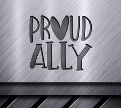  Proud Ally Heart Design SVG - Pride Graphics SVG