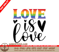 Rainbow Love Hearts SVG - Pride LGBTQ+ Design SVG