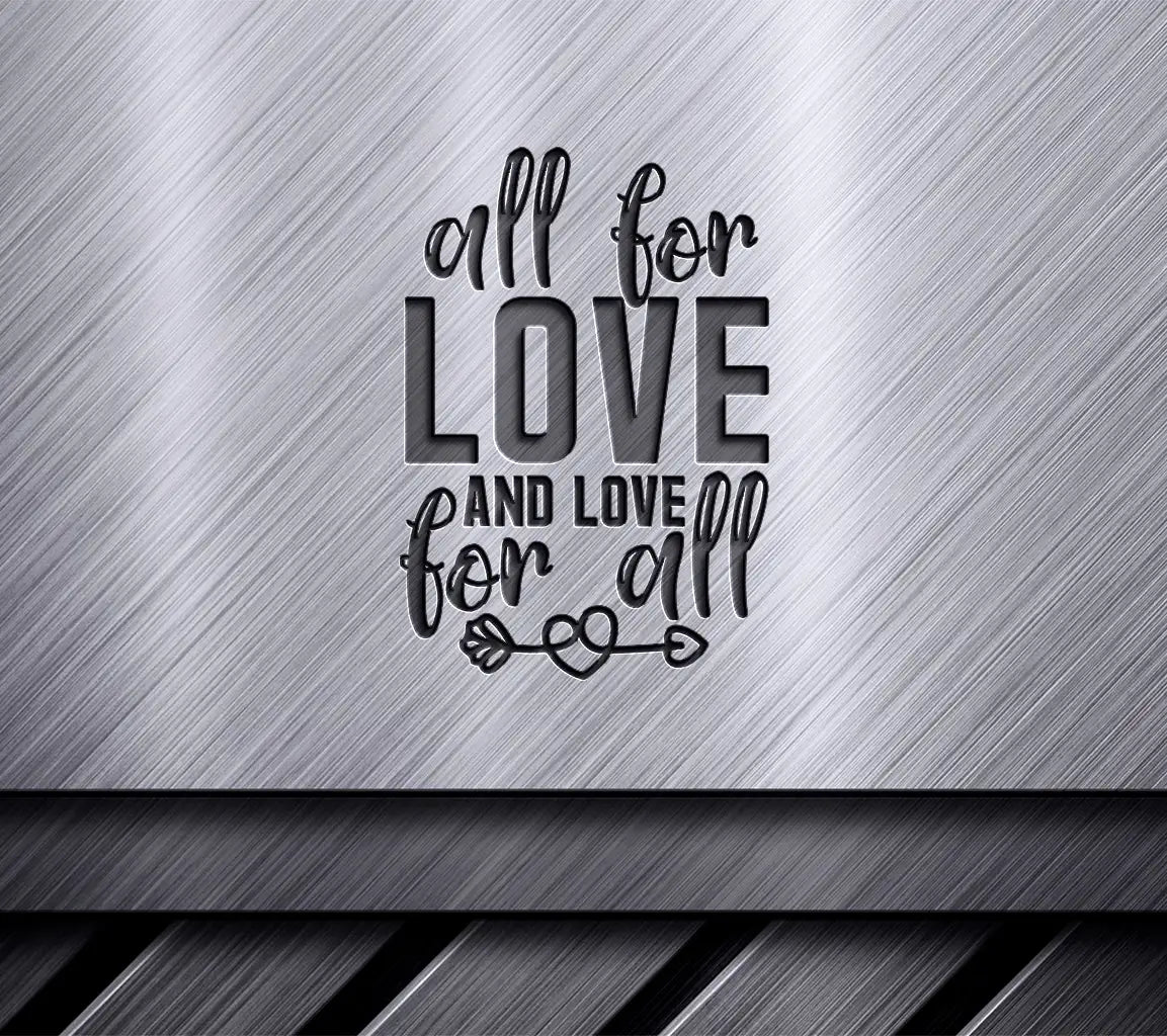 Pride All For Love SVG - Red & Black Design SVG