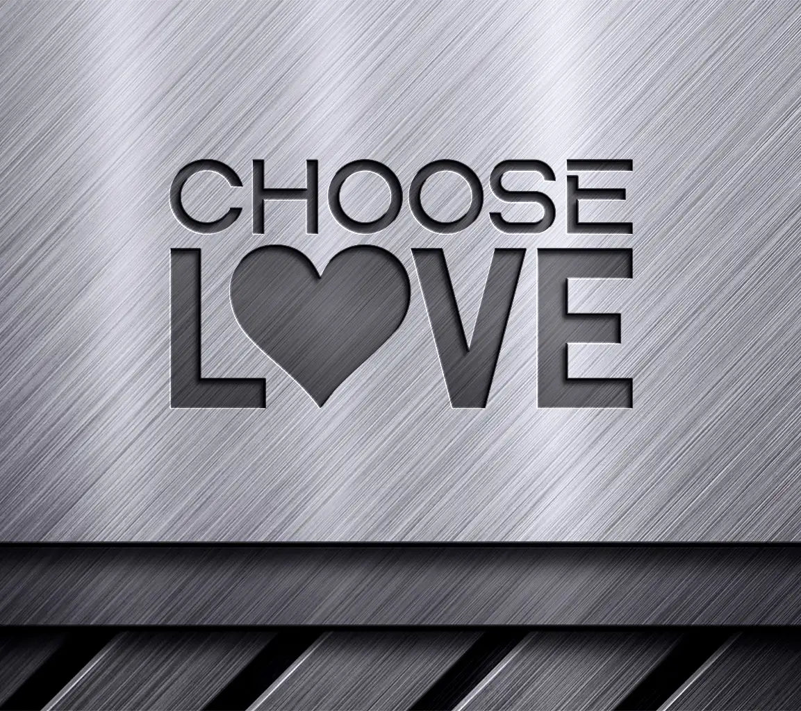 Choose Love Blue Heart SVG - Pride Month Design SVG