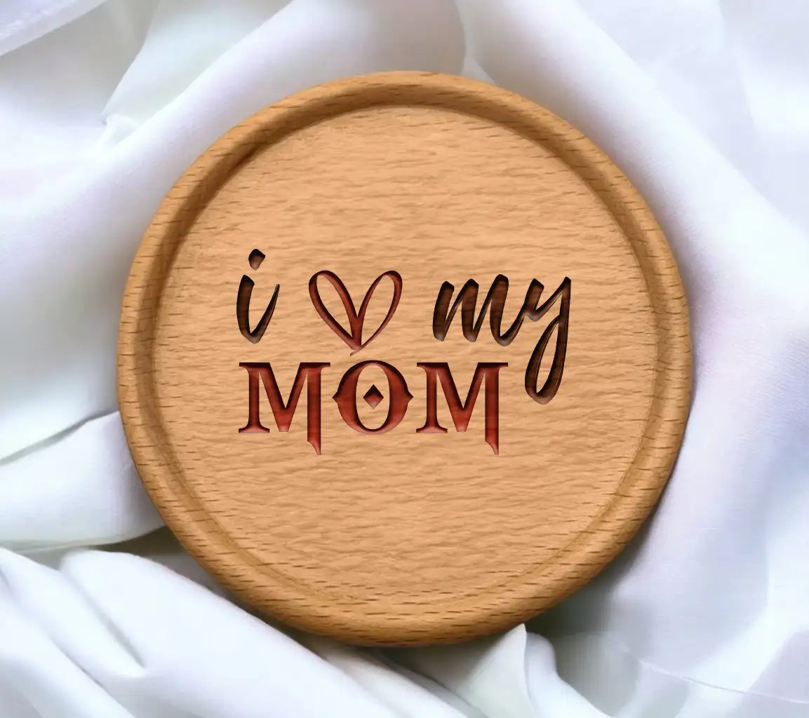 I Love My Mom Red & Black SVG Design - Pride Design SVG