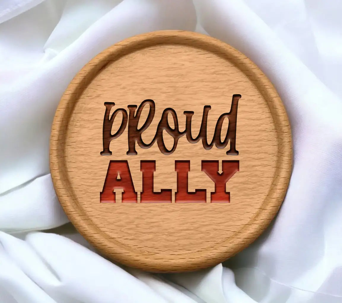 Black & Red Proud Ally Design SVG - Pride Month Design SVG