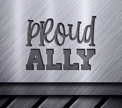 Black & Red Proud Ally Design SVG - Pride Month Design SVG