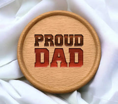 Red & Black Proud Dad SVG Design - White Background SVG