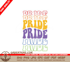 Pride Rainbow Colors SVG Design - Customizable Poster SVG