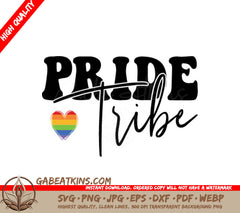 Rainbow Heart Pride Tribe Design -  SVG SVG