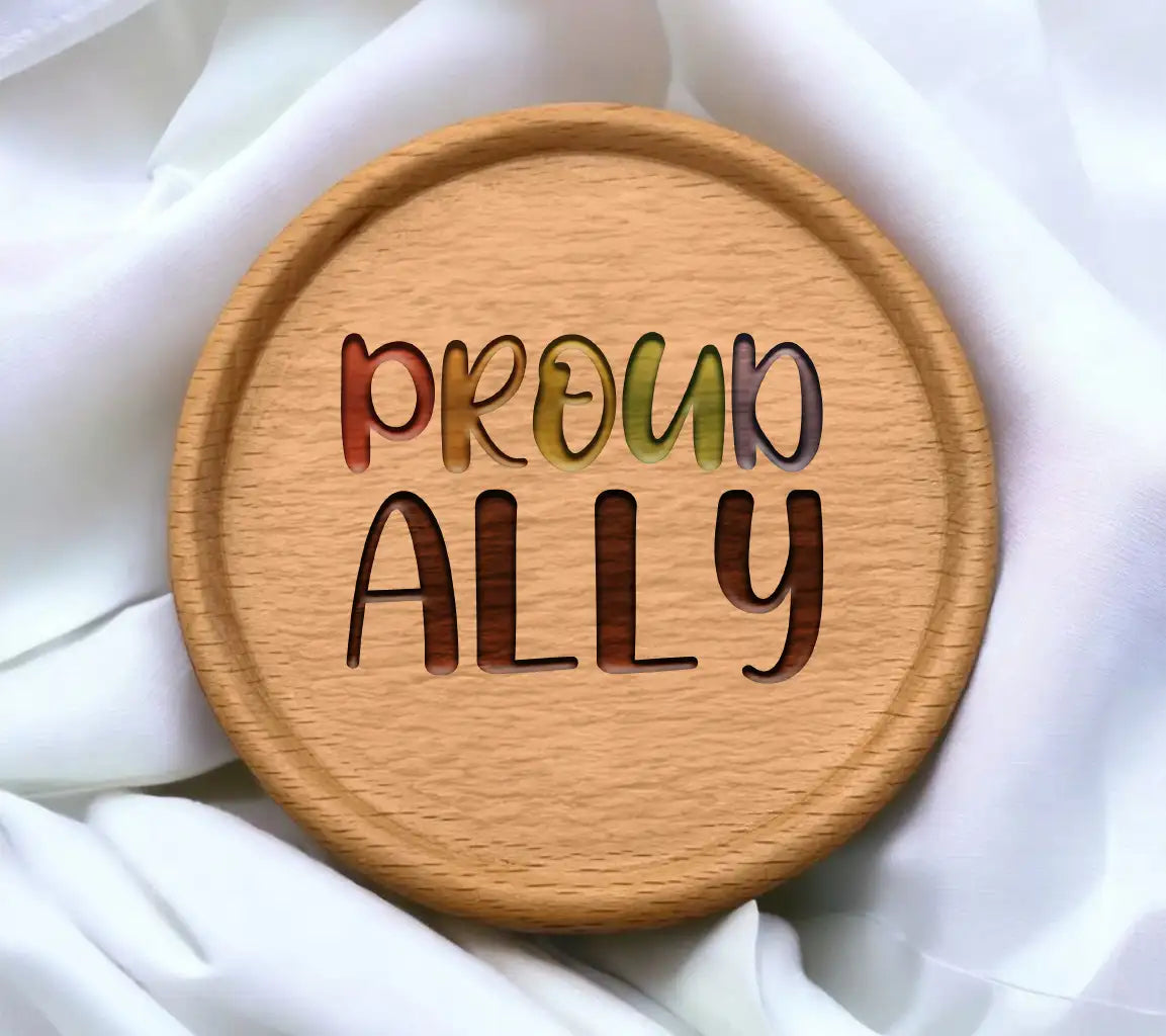 Proud Ally Colorful Sign SVG - Pride Month Design SVG