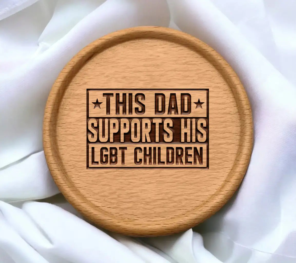 Pride Dad SVG - Supports LGBTQ+ Children SVG