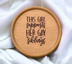 Pride Support - This Girl Supports Her Gay Sibling SVG SVG