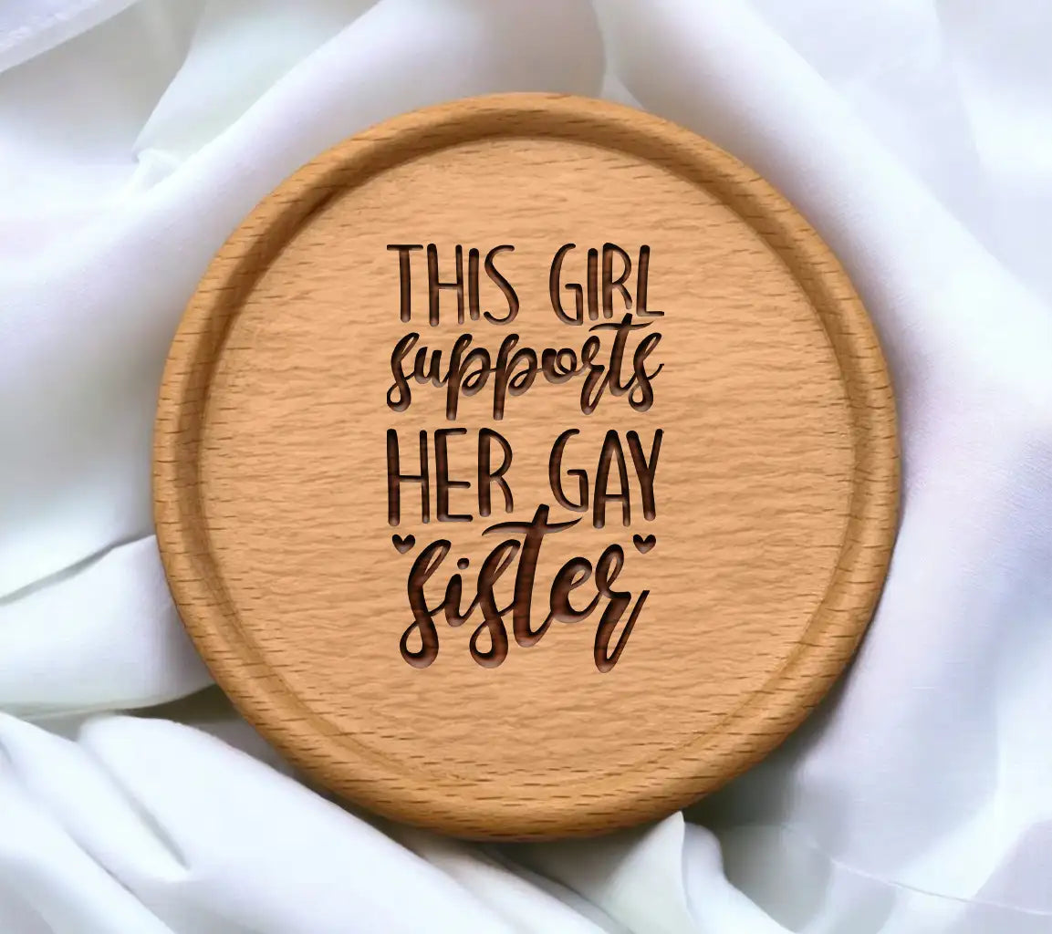 Pride Sister Support SVG - Girl Supporting Her Gay Sibling SVG