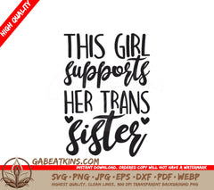 Trans Sister Support SVG - Pride Heart Design SVG