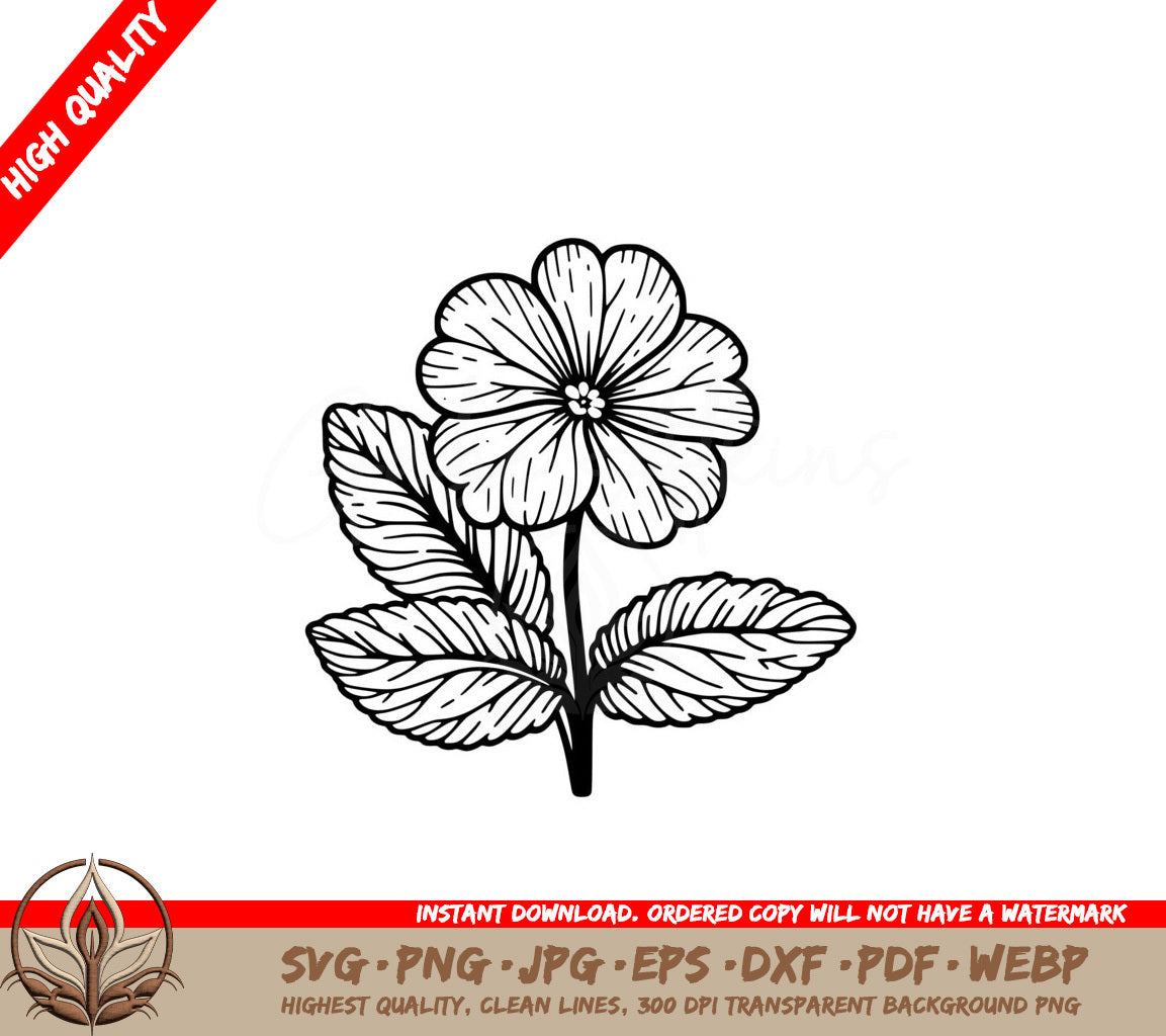 Primrose Bloom SVG  
