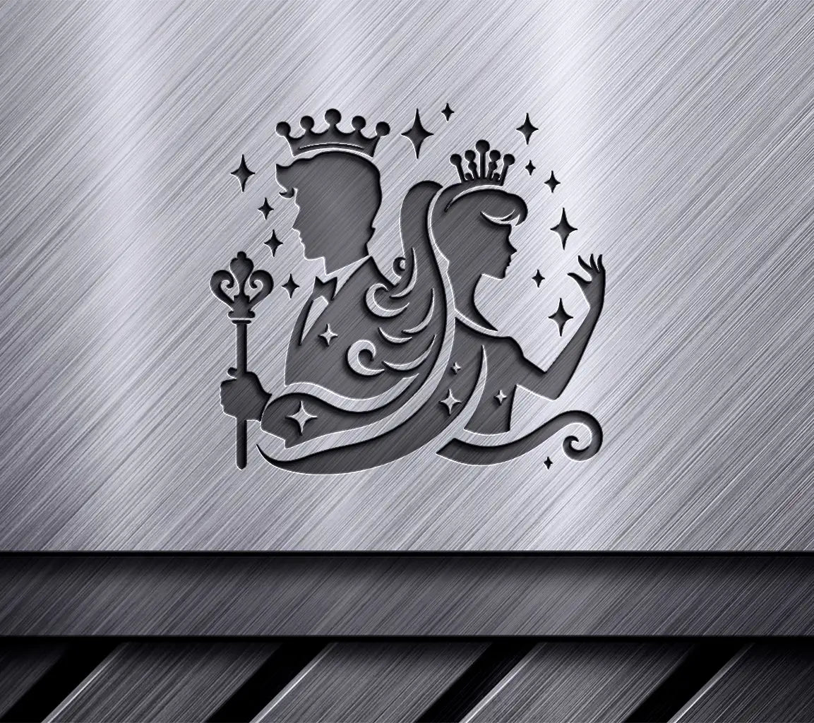  Prince & Princess Silhouette SVG - Vector Illustration SVG