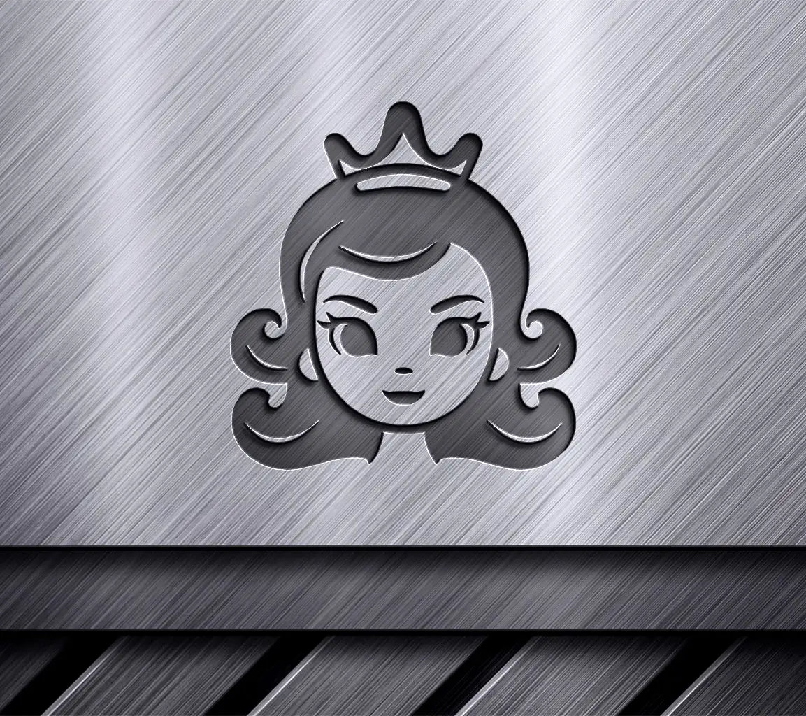  Princess Silhouette SVG - Minimalist Crown Design SVG