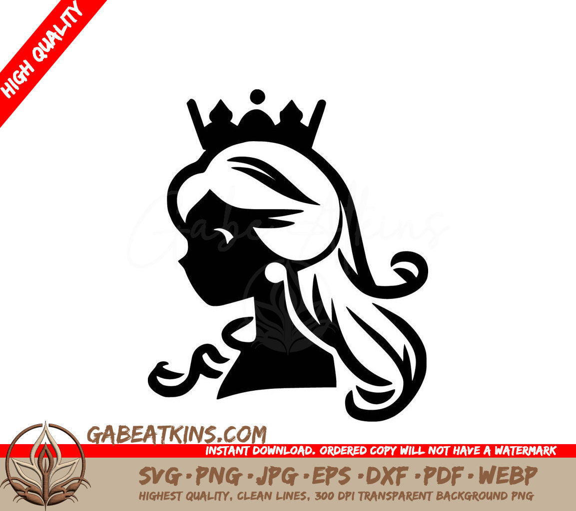 Princess Crown Silhouette SVG - Isolated Icon Vector Illustration SVG