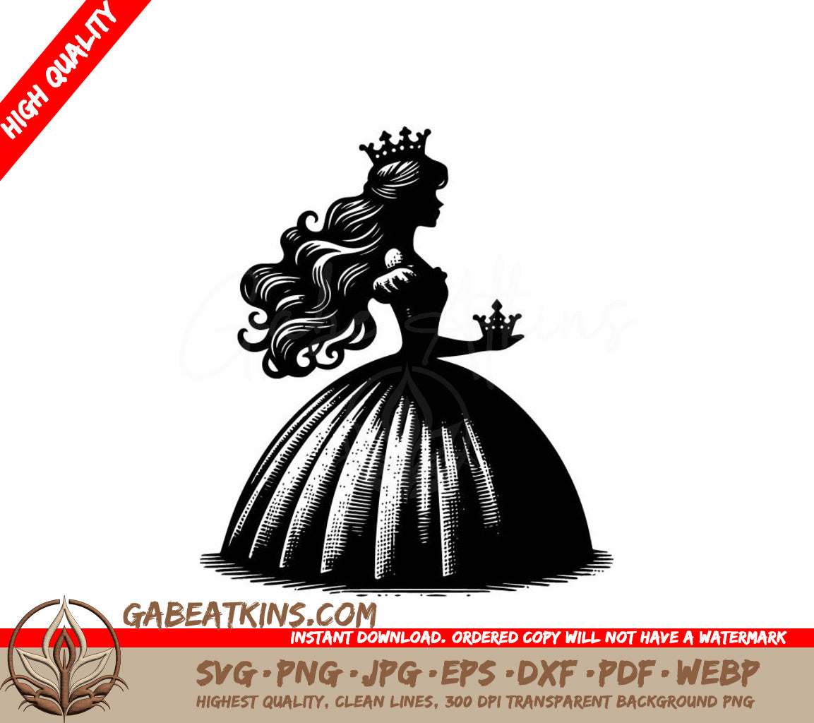  Princess Crown Silhouette SVG SVG